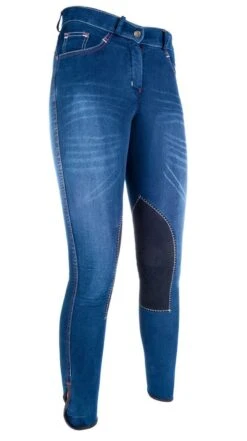 HKM Riding Breeches Summer Denim Alos Knee Patch -Just Horse Rider 285a98d8 b4e4 410b 8aa7 592c47c8e6dd