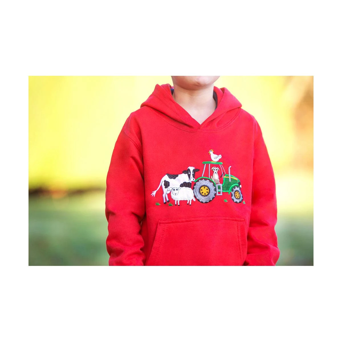 British Country Collection Farmyard Childrens Applique Hoodie 4 British Country Collection Farmyard Childrens Applique Hoodie - Image 3