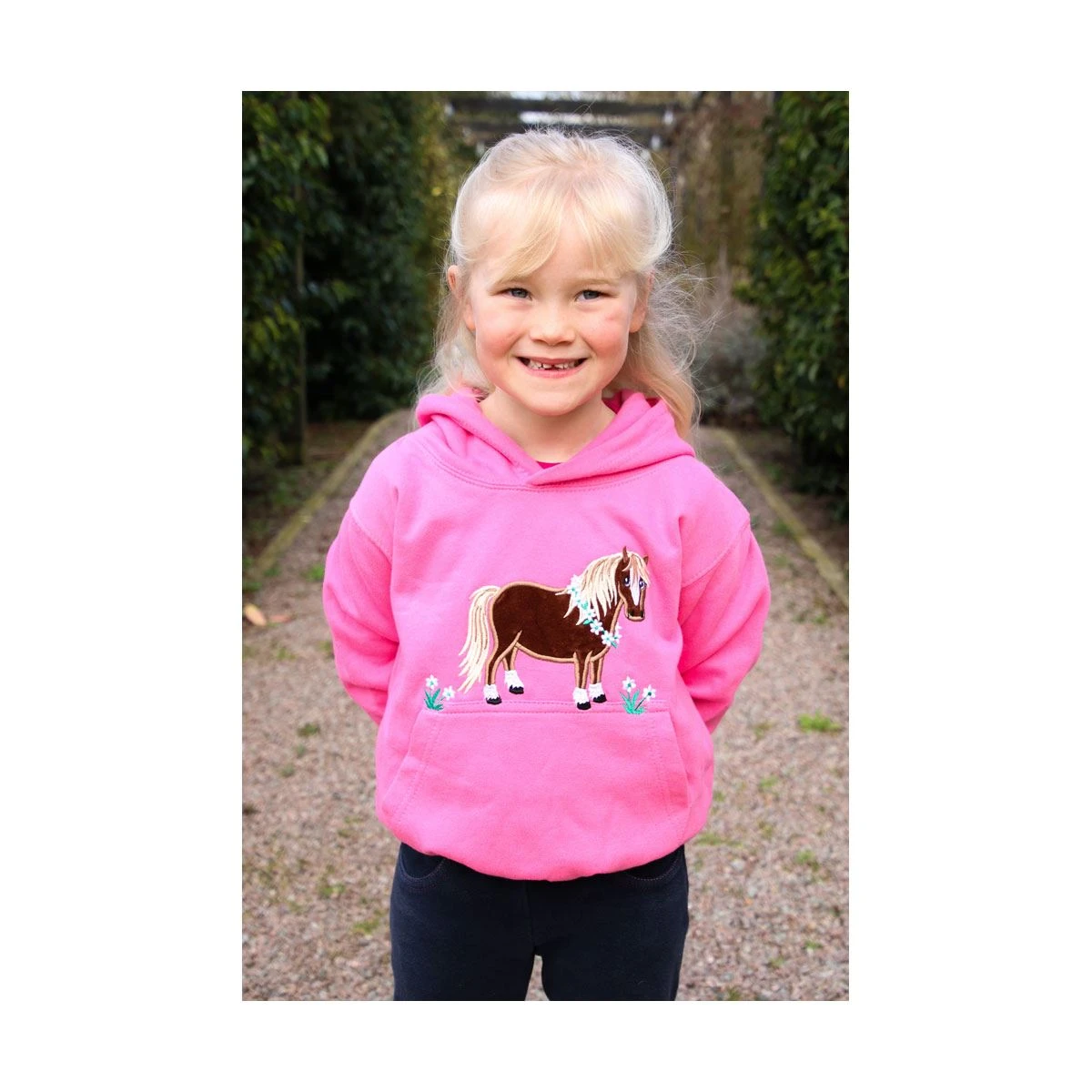 British Country Collection Flora Pony Childrens Hoodie 3 British Country Collection Flora Pony Childrens Hoodie