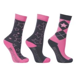 Hy Equestrian Stella Childrens Horse Riding Socks (3 Pack) -Just Horse Rider 695690f4 281e 4f77 91b6 202247f0e8dc