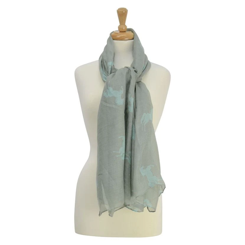 HyFASHION Ladies Belvoir Horse Print Scarf 5 HyFASHION Ladies Belvoir Horse Print Scarf - Image 3