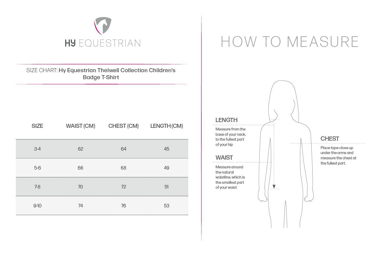 Hy Equestrian Thelwell Collection Children Badge T-Shirt 4 Hy Equestrian Thelwell Collection Children Badge T-Shirt - Image 2