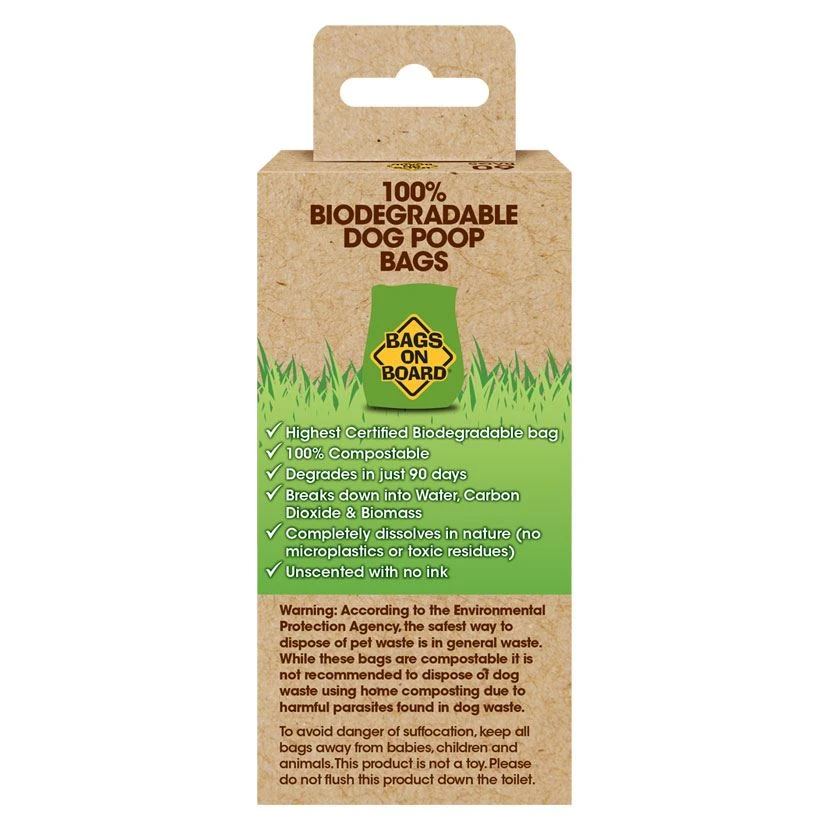 Bags On Board 100% Biodegradable Poop Rolls 4 Bags On Board 100% Biodegradable Poop Rolls - Image 2