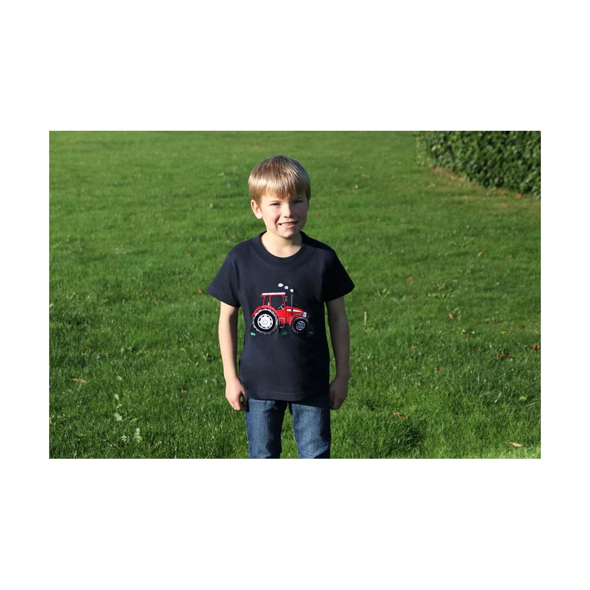 British Country Collection Big Red Tractor Childrens T-Shirt 3 British Country Collection Big Red Tractor Childrens T-Shirt