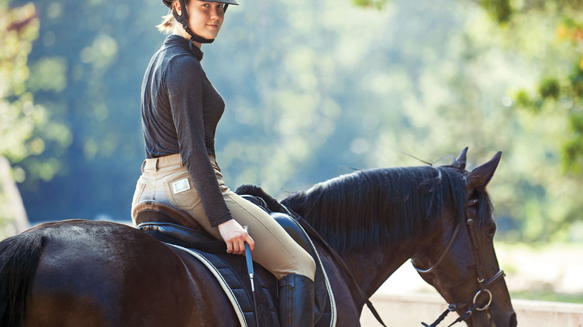 Front Page -Just Horse Rider Black and White Modern Photo Fashion Presentation