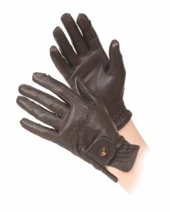 Shires Aubrion Leather Riding Gloves - Child