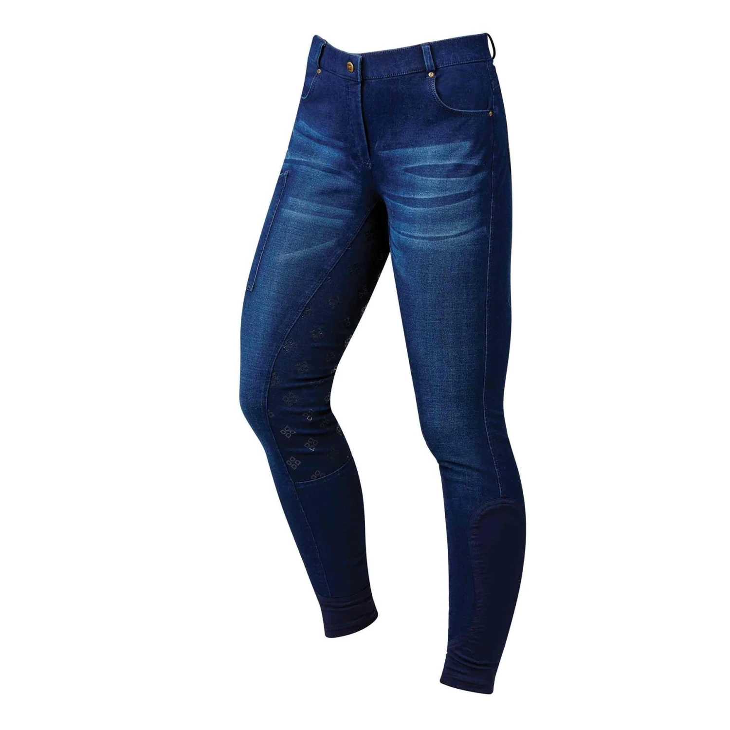 Dublin Shona Full Grip Silicone Print Denim Breeches 3 Dublin Shona Full Grip Silicone Print Denim Breeches