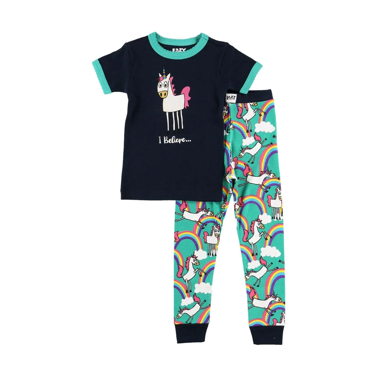 LazyOne Girls I Believe In Unicorns Kids PJ Set 4 LazyOne Girls I Believe In Unicorns Kids PJ Set - Image 2
