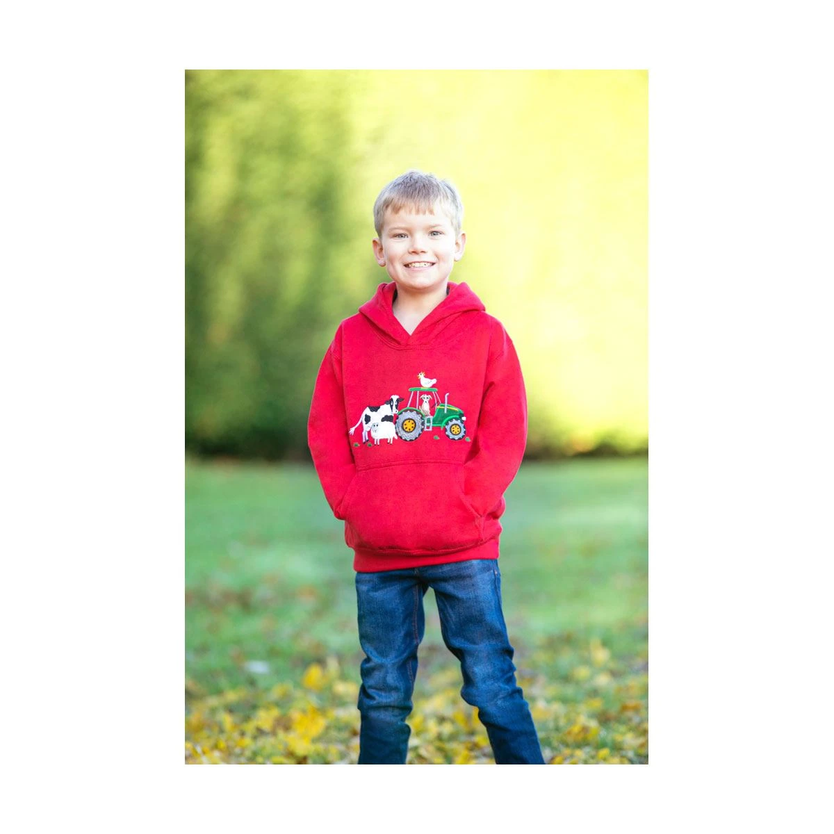 British Country Collection Farmyard Childrens Applique Hoodie 3 British Country Collection Farmyard Childrens Applique Hoodie - Image 2