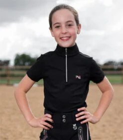 Premier Equine Mini Remisa Girl's Technical Short Sleeve Riding Top -Just Horse Rider db502030 6744 4904 91e1 185b58fabbee