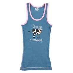 LazyOne Womens Mooody In The Morning PJ Tank Top