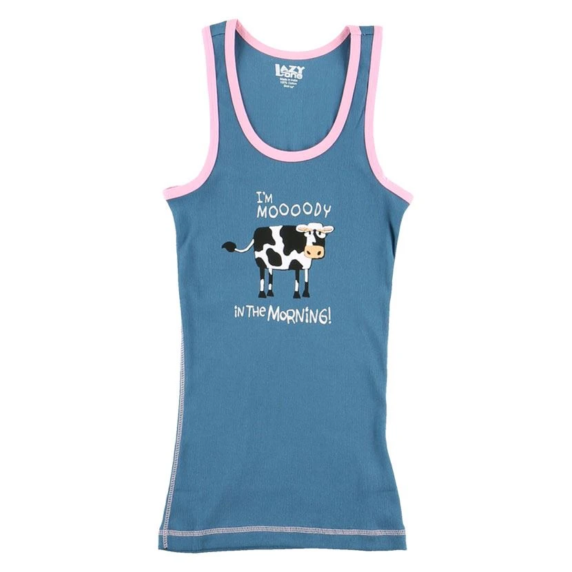 LazyOne Womens Mooody In The Morning PJ Tank Top 3 LazyOne Womens Mooody In The Morning PJ Tank Top