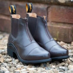 Gallop Equestrian Elegance Leather Paddock Zip Boots