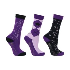 Hy Equestrian Stella Childrens Horse Riding Socks (3 Pack) -Just Horse Rider fd8f6860 5b0c 4496 bdab 3230bc32d19c